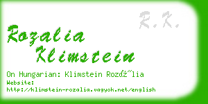 rozalia klimstein business card